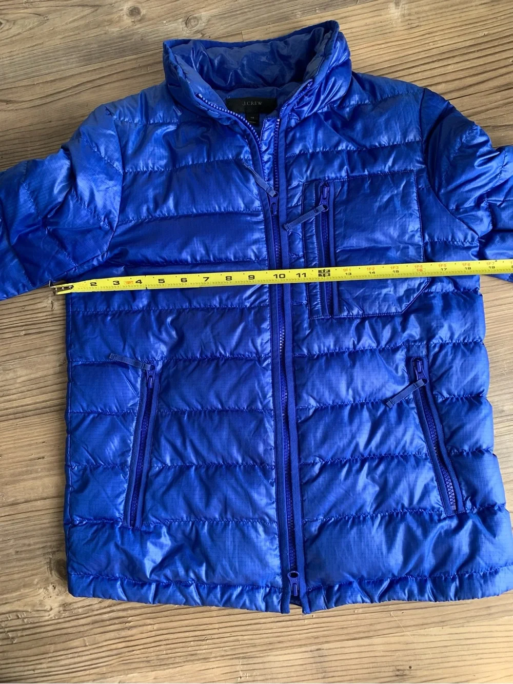 J Crew Jacket Womens XS Blue Down Puffer Lightweight Casual Insulated